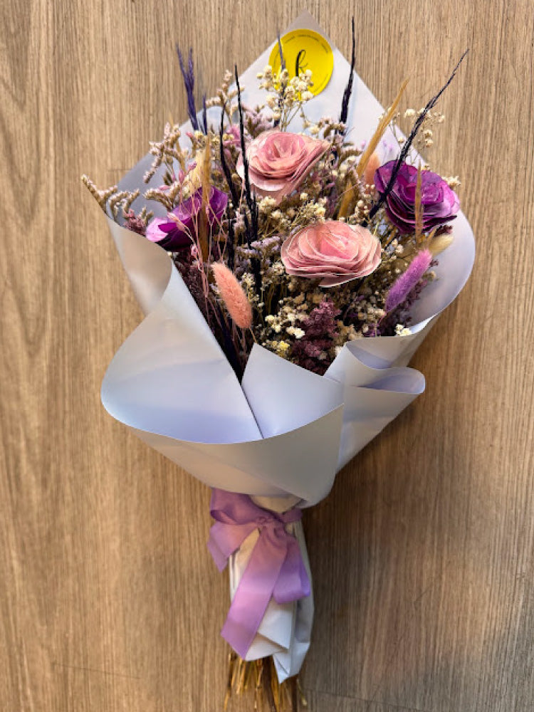 Ramo flores secas morado