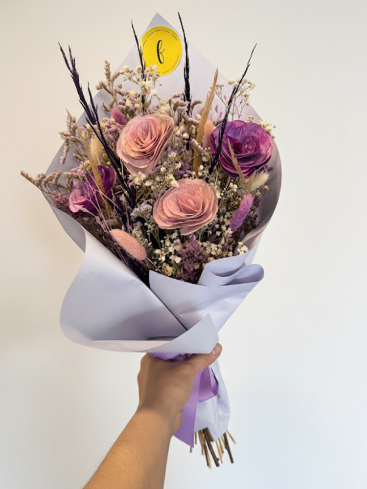 Ramo flores secas morado