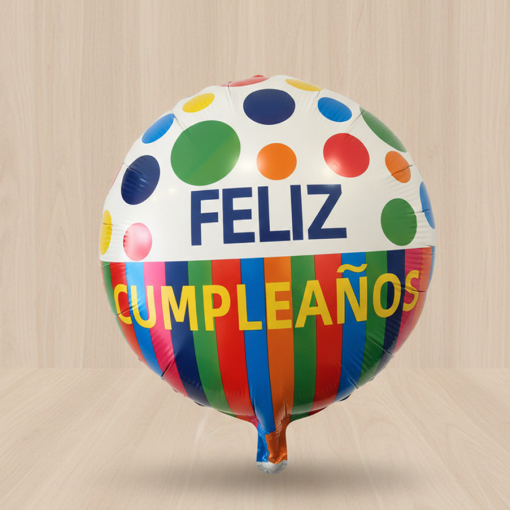 Globo Feliz cumpleaños colores