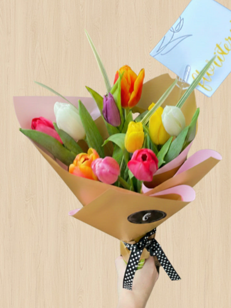 Ramo de Tulipanes Multicolor x10