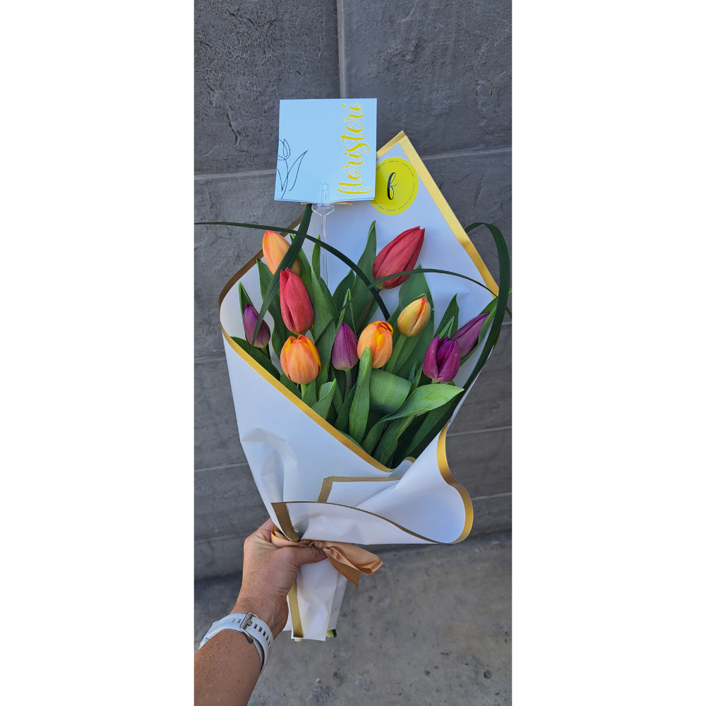 Ramo de Tulipanes Multicolor x10
